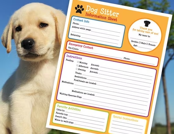 pet information sheet
